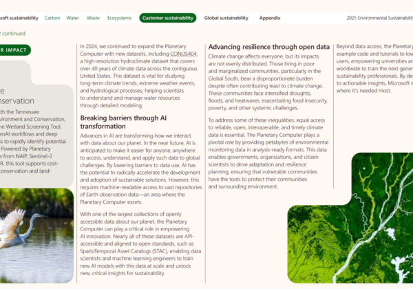 Tennessee Wetlands Project Featured in Microsoft’s 2025 Environmental Sustainability Report